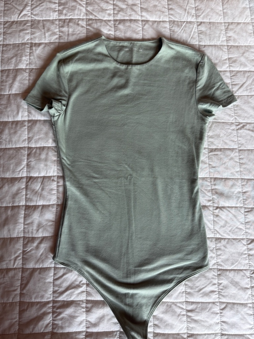 Abercrombie & Fitch Sage Green Short-Sleeve Bodysuit